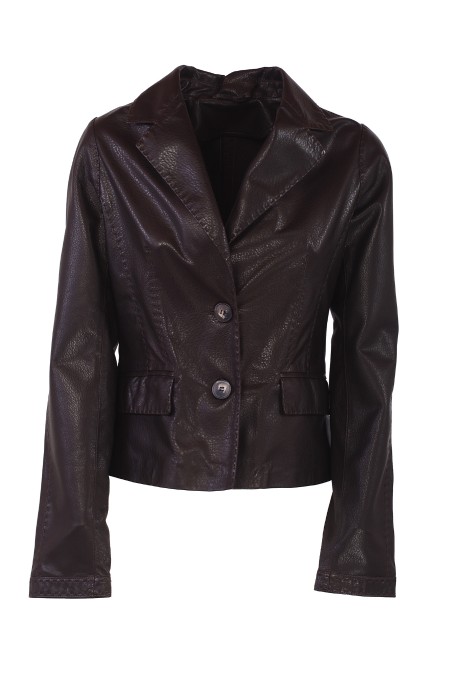 Shop BENEDETTA NOVI  Jacket: Benedetta Novi leather jacket.
Short jacket.
Classic lapels.
Button closure.
Composition: 100% leather.
Made in Türkiye.. JOLIE -M